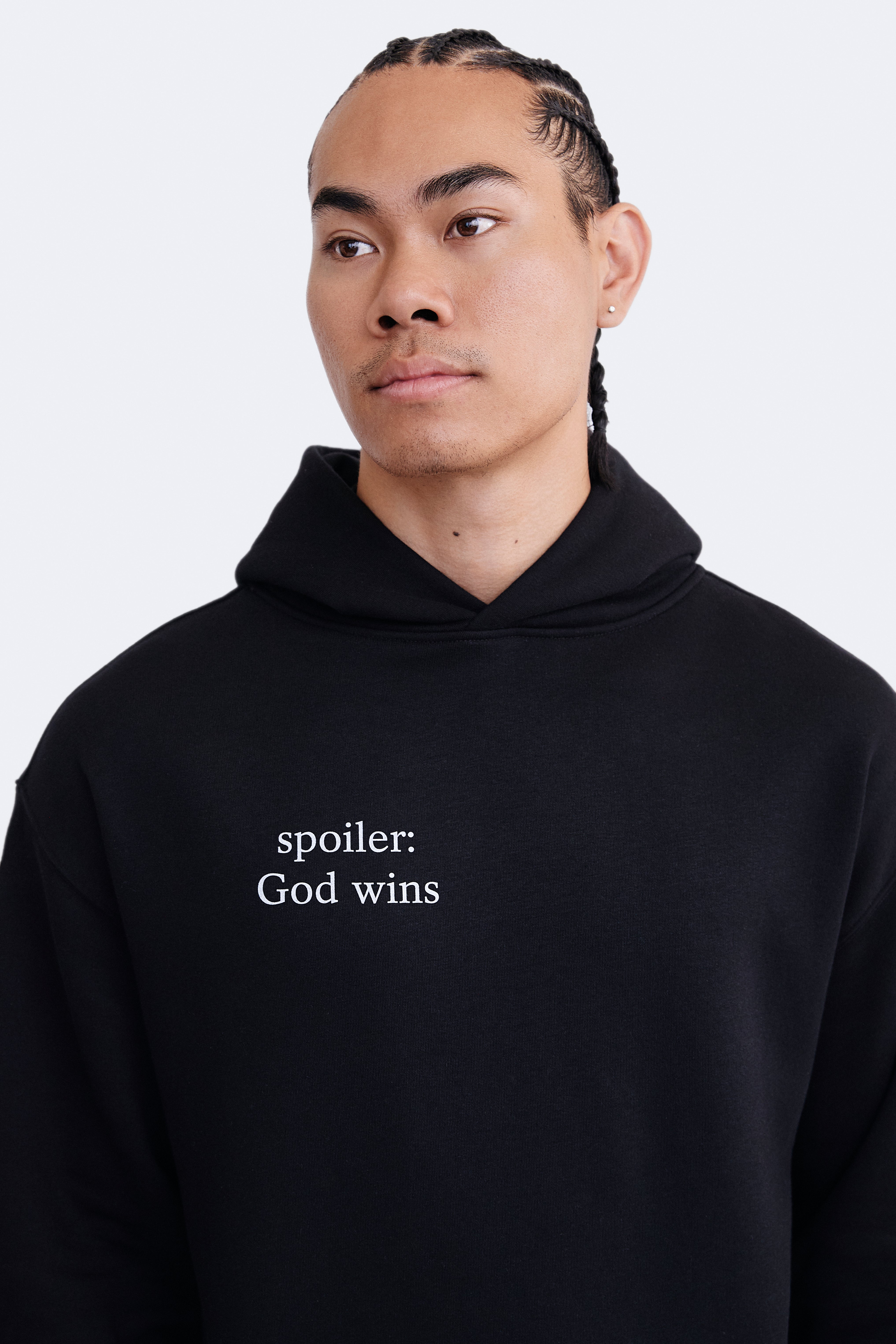 Spoiler: God Wins Hoodie - Black