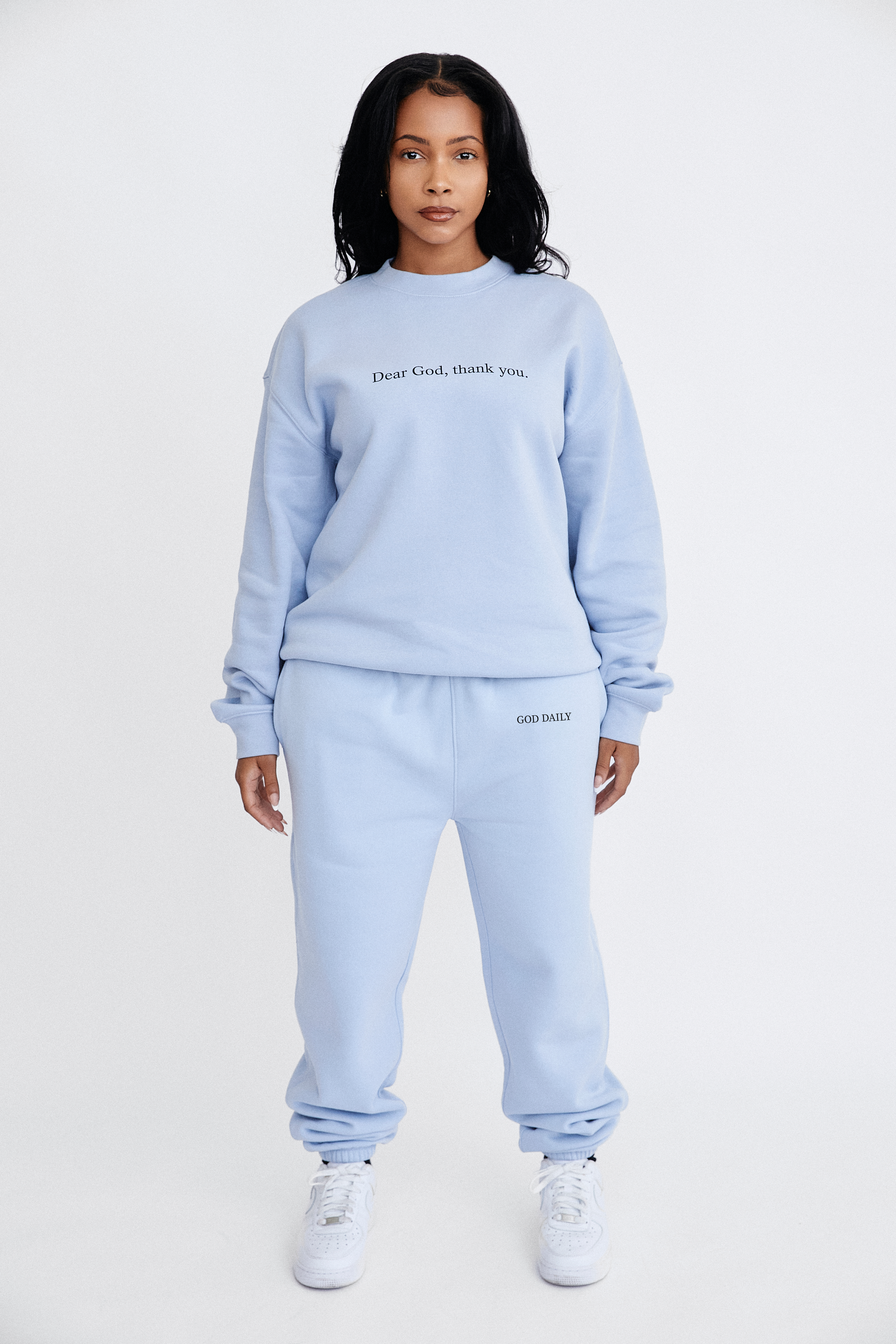 Dear God, Thank You - Powder [Women Top]