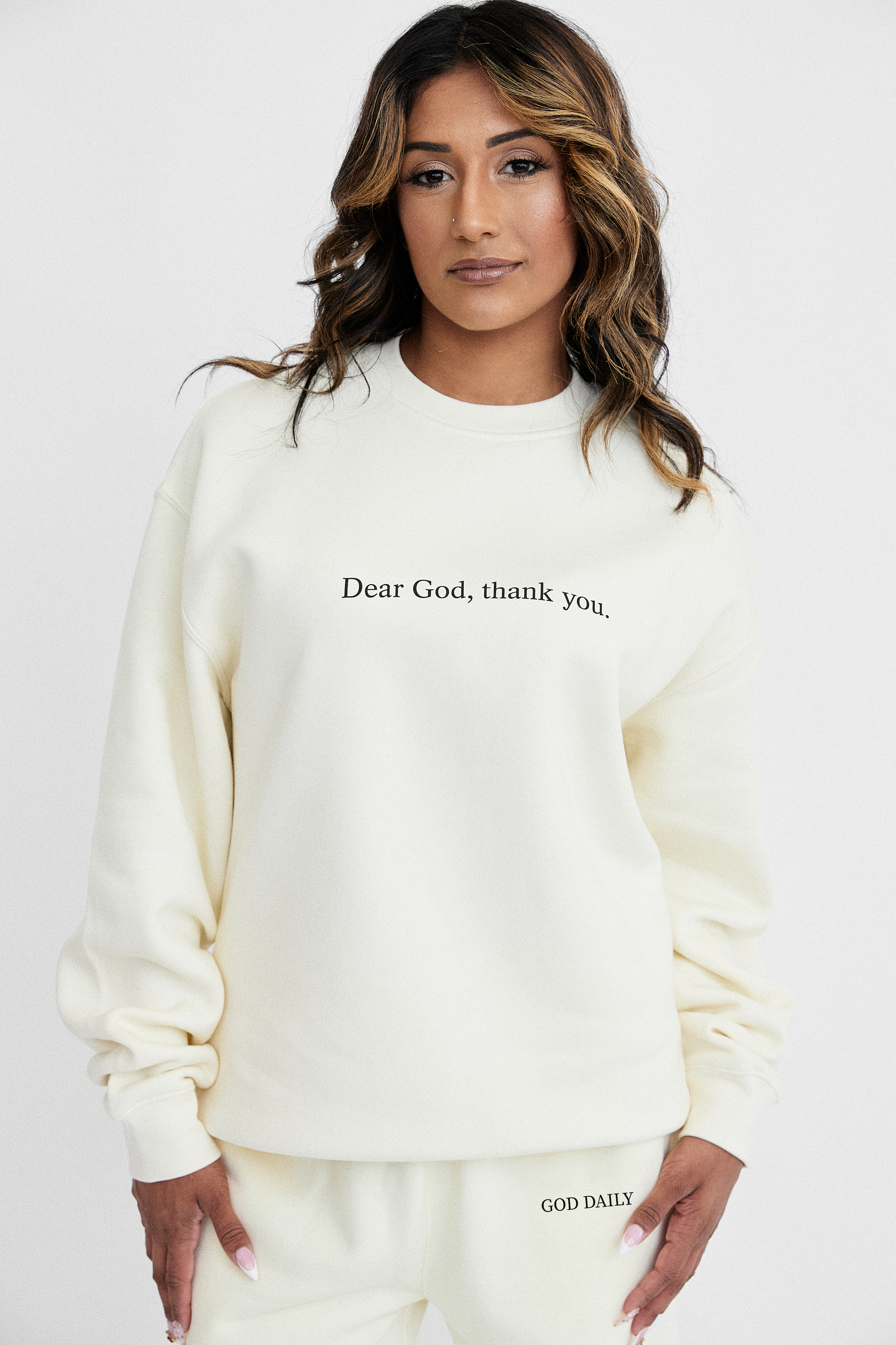Dear God, Thank You - Butter [Women Top]