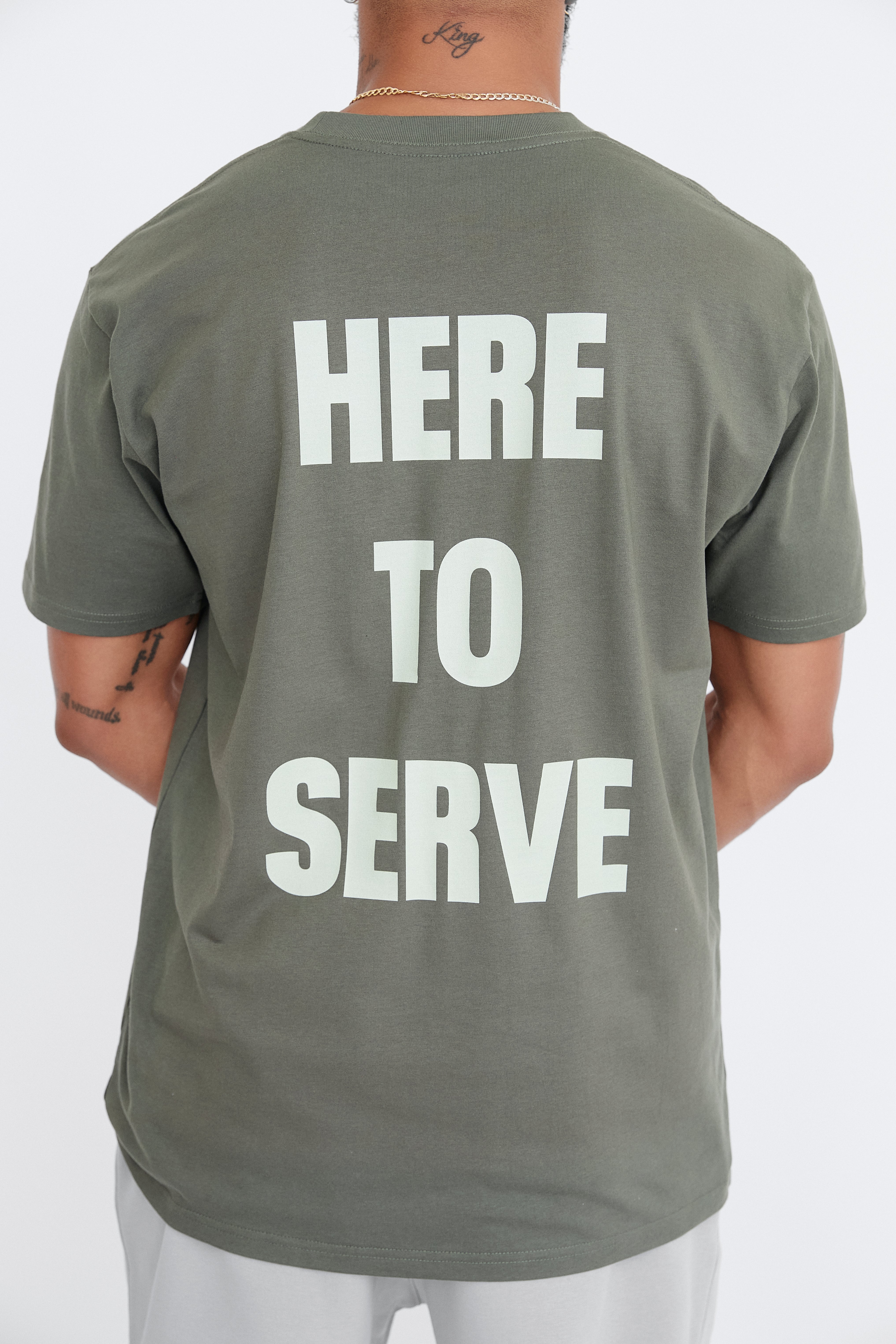 Here To Serve T-Shirt - Cypress